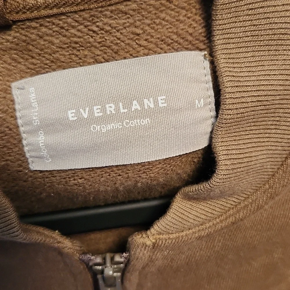 NWOT Everlane olive green organic cotton zip-up jacket sz M